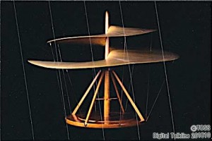 模型に関するカード。レオナルド・ダ・ヴィンチ記念国立科学技術博物館で購入した。