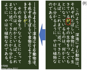 要旨の指導　例示